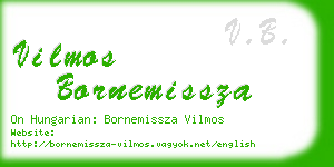 vilmos bornemissza business card